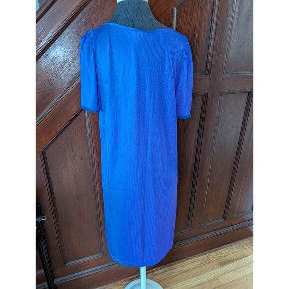 Vintage Carriage Court Sears Purple Lace Trim Nightgown Short Sleeve Sleepwear L - Picture 4 of 9